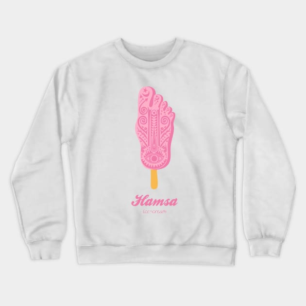 Hamsa Ice-Cream Crewneck Sweatshirt by Creotumundo